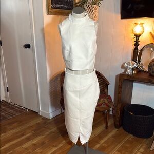 Black Halo Juma White Two Piece Dress/Skirt